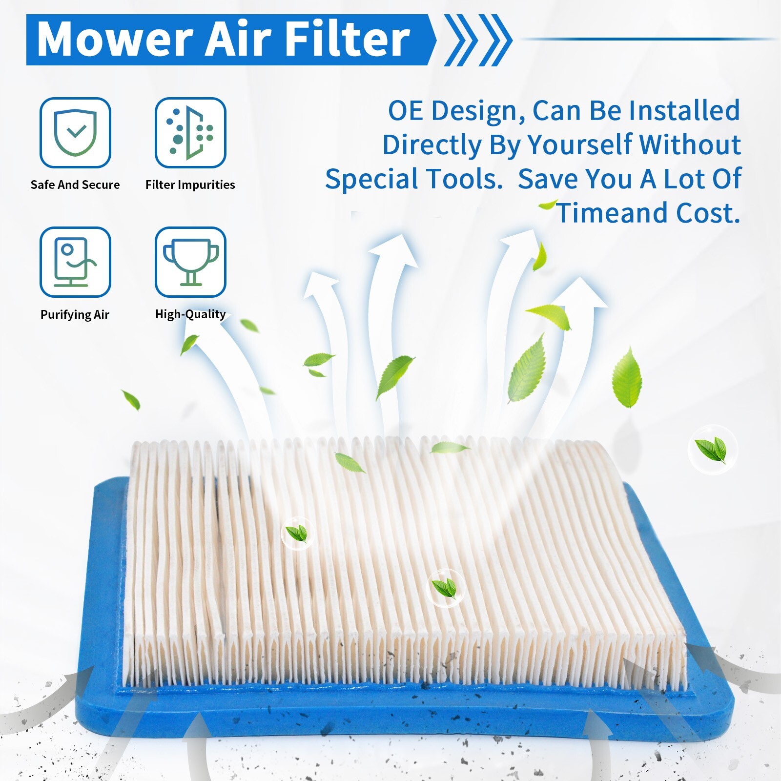 EPChunMi Lawn Mower Replacement Parts Lawn Mower Air Filter 491588 20332