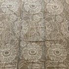 Vintage Mid Century Modern WEST GERMAN 70s Retro Fabric Sunflower Flower Floral — photo 1