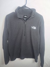 The North Face Sweater Mens Medium Dark Gray Fleece 1/4 Zip