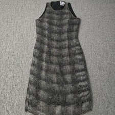 Papell Boutique Evening 10 Silk Beaded Sheath Dress Art Deco Cocktail Formal