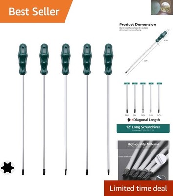 12in Extra Long Magnetic Torx Screwdrivers Set - Perfect for Automobiles & More!