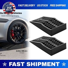 2pcs 20000lbs Heavy Duty Car Ramps 2.6 High Lift Service Ramp For Oil Changes