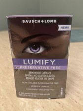 LUMIFY PRESERVATIVE FREE REDNESS RELIEVER EYE DROPS 20 SINGLE USE VIALS EXP 2027