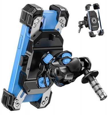 Motorcycle Fork Stem Phone Mount with Vibration Dampener, Motorcycle Cell Pho...