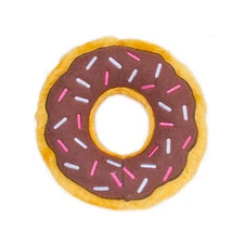 Donutz Chocolate Dog Toy by ZippyPaws, 1 Pack