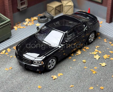 Rollin 1:64 2008 Black Charger Police Muscle Sport Model Diecast Display Car