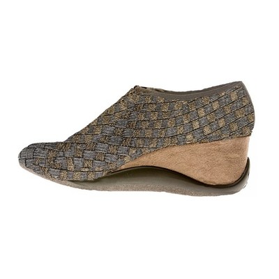 Zee Alexis Brand Tern Pewter & Bronze Wedge Shoes Womens EU 41 9.5-10