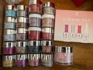 Revel Nail Dip Powder Lot With Liquids NEW