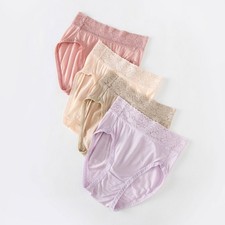 2x Mulberry Silk Underwear For Women Briefs Thin Silk Lady Panties High Waist