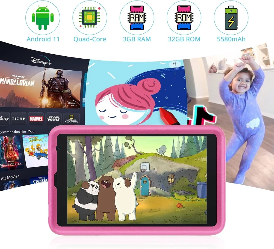 Tab 6 Kids 8" LTE - Tablet 32GB, 3GB RAM, Pink - Immagine 2 di 4