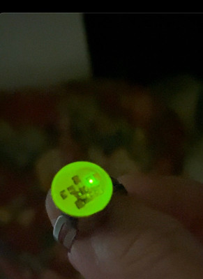 flashing Circuit Board Ring Geek Core rare Techie new battery adjustable