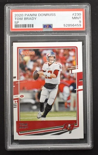Tom Brady 2020 Panini Donruss #230 SP Tampa Bay Bucaneers PSA 9 MINT