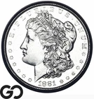 1881-S Morgan Silver Dollar Coin, Proof-Like, Gem BU++ PL