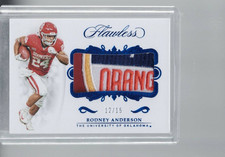 2019 Flawless Collegiate Rodney Anderson jersey patch relic 12/15 SOONERS #34