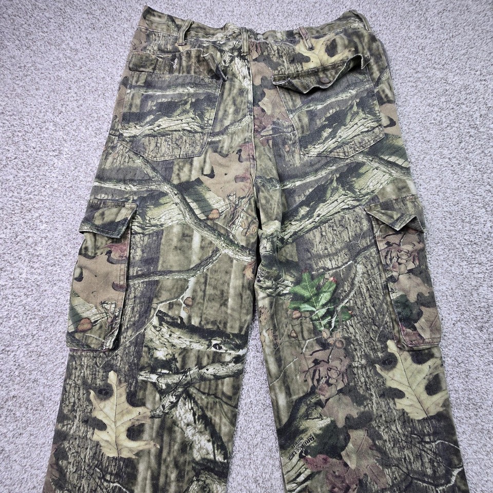 Mossy Oak Pants Mens 32x34 Green Camo Cargo Canvas Break-Up Infinity ...