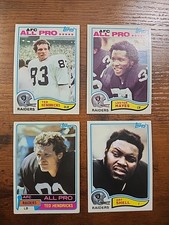 4 Raiders Ledgend Cards 81-82 Lester Hayes, Art Shell, And Ted Hendricks.