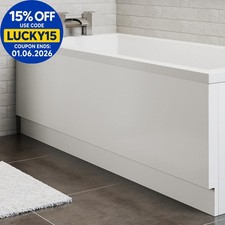 1500mm Acrylic Side Front Bath Panel Gloss White Finish Modern Bathroom