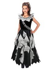 Zombie Prom Queen Girls Costume Dress with Sash