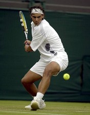 Rafael Nadal of Spain against Paradorn Srichaphan of Thailand at d- Old Photo