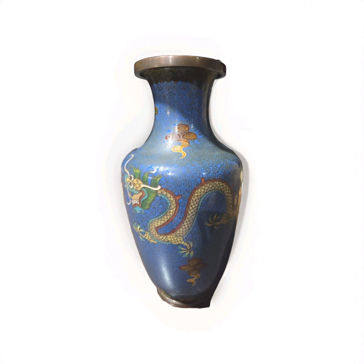 中国?花器 成化年造 古玩 龍模様 花瓶 骨董 約910g