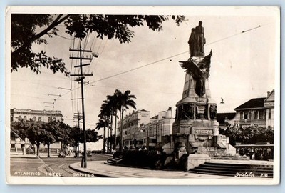 Santos Sao Paulo Brazil Postcard Atlantico Hotel c1930 s Vintage RPPC Photo