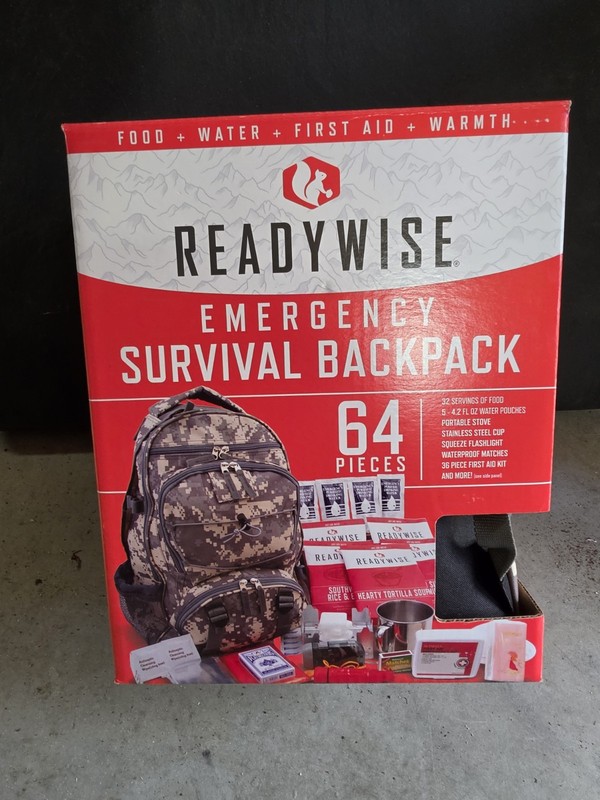ReadyWise Emergency Survival Backpack 64-Piece Kit – Camo Bug Out Bag