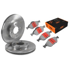 Front Disc Brake Rotors & Pads Set for Ford Fiesta WP WQ 2004~2008 FWD Hatchback