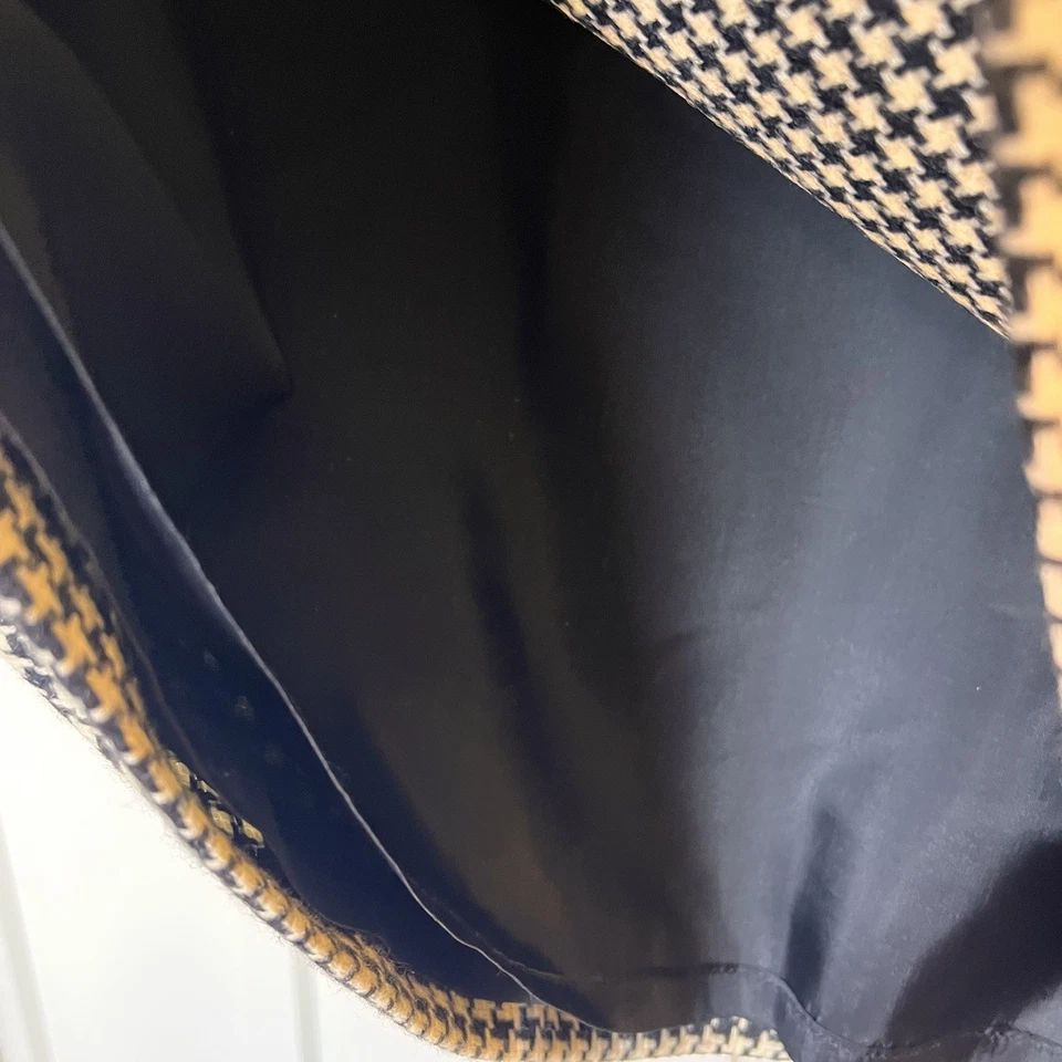 Falda HAROLDS para mujer talla 8 100 % lana espiga negra blanca forrada bolsillo sintético Foto 3 de 4