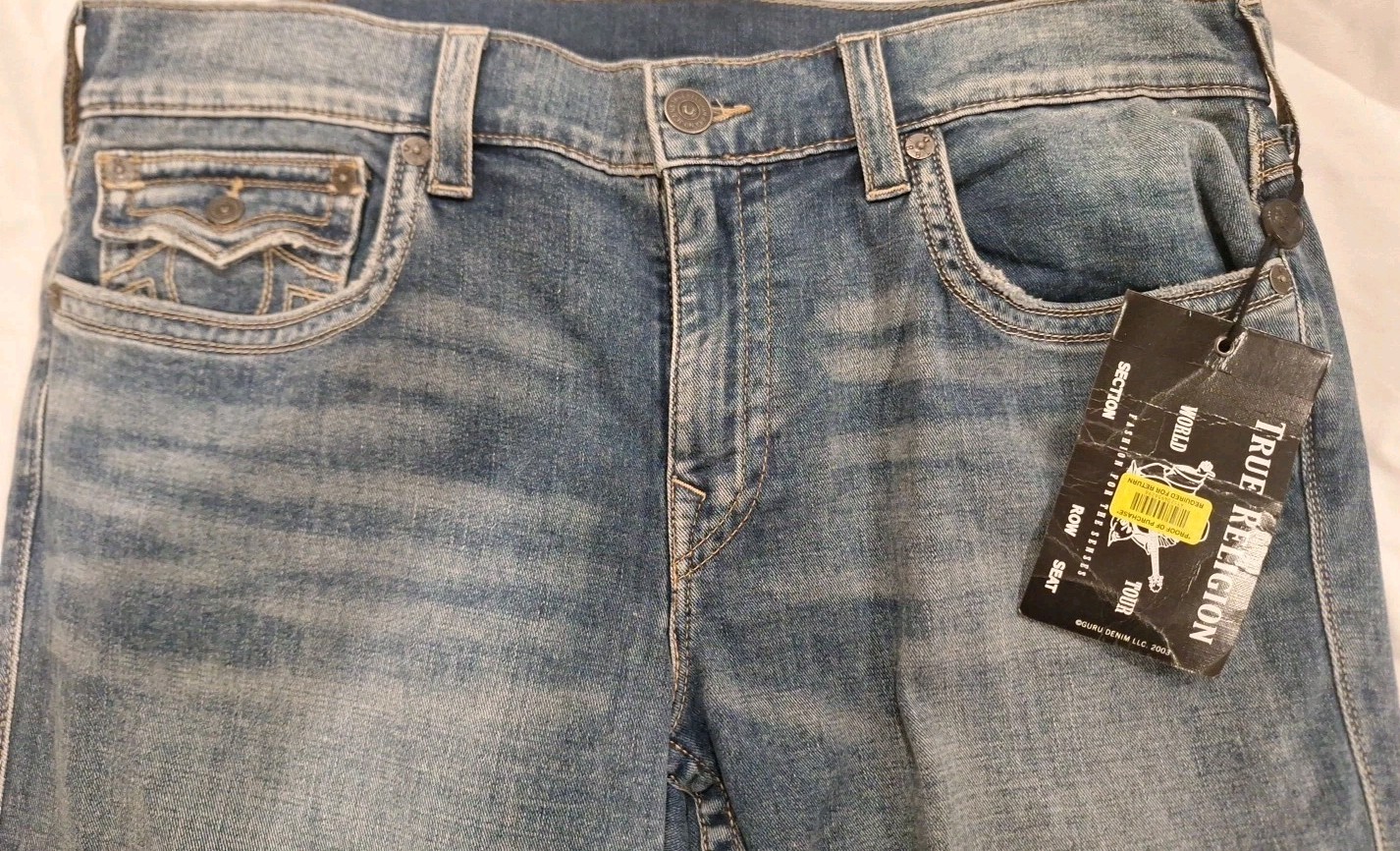 Men True Religion Ricky Straight Jeans Size  W38 thumbnail 3