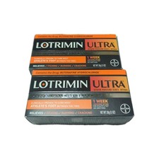 2 PACK Lotrimin Ultra 1 Week Athlete's Foot Antifungal 1.1oz Cream Exp 06/2028