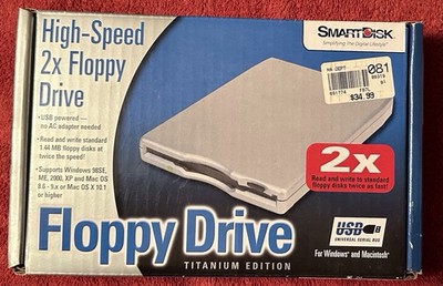 SmartDisk External Floppy Drive -- High-Speed 2x -- 1.44MG -- New in Sealed Box