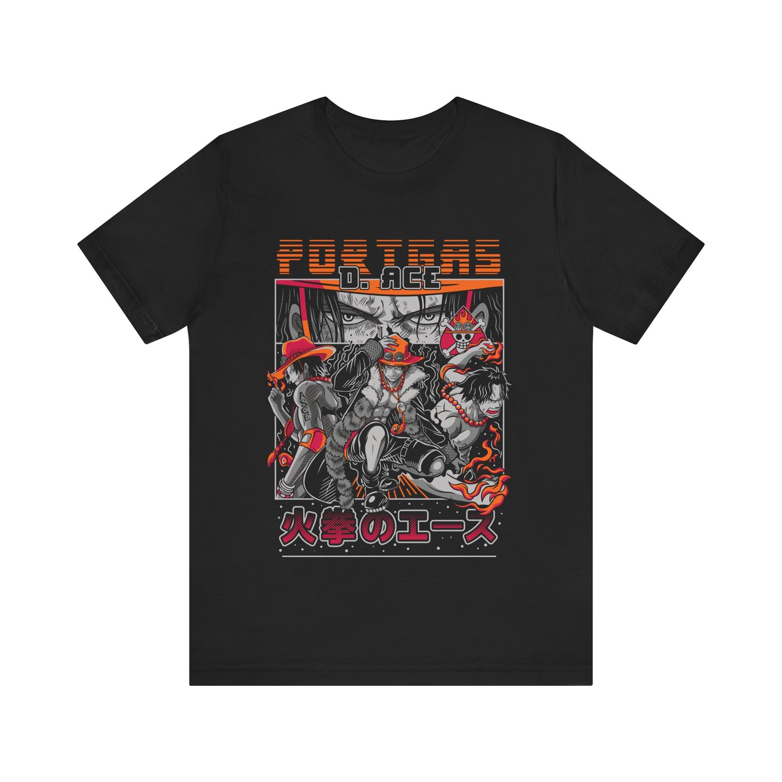 One Piece Fire Fist Ace Fan Art Graphic Tee