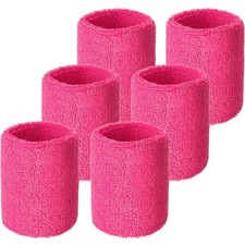 Wrist Sweatbands, Sports Sweatbands for Competition, Sweat Neon Pink