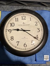 FirsTime & Co. Slim Wall Clock, 11", Oil Rubbed Bronze, Plastic