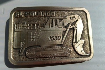 P&H EL SOLDADO Mine Hydraulic Excavator Model 1550 Crane MiningVTG Belt Buckle