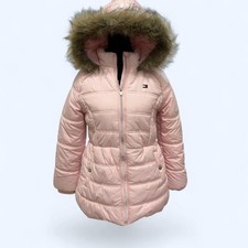 Tommy Hilfiger Baby Pink Puffer Coat w/ Fur Hood