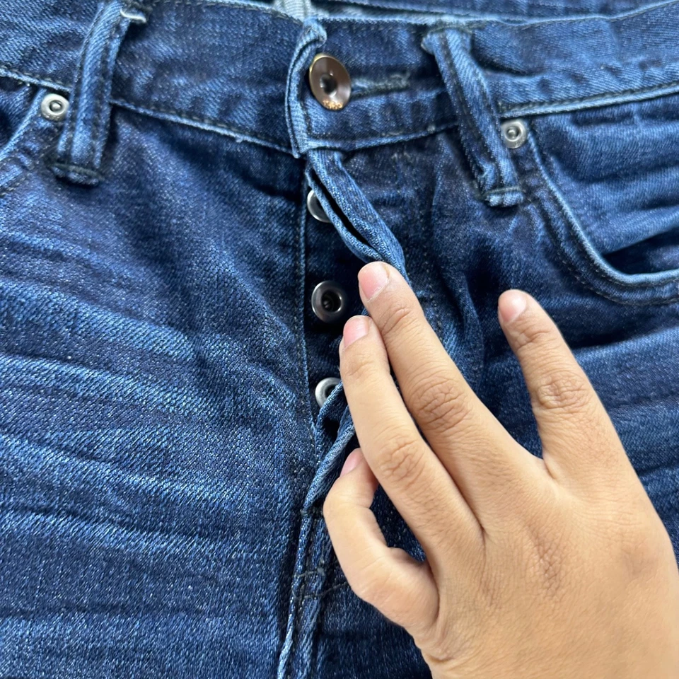 Gap 1969 Jeans Mens 31x30 Blue Dark Wash Cotton Original Fit Denim - Image 3 of 4