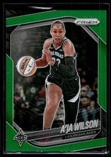 A’ja Wilson 2025 Panini Prizm WNBA Green Prizm A Card #76