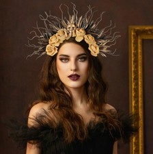 Gothic Halo Skull Crown - Day of the Dead Headband - Costume Accessory