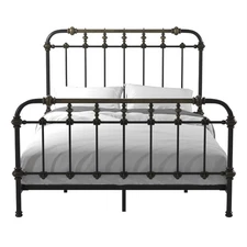 Furniture of America Cecil Transitional Metal Full Spindle Bed in Antique Black