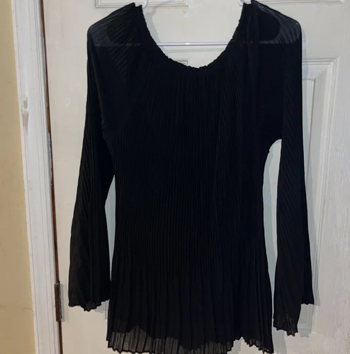 ALYX tunica nera a strati plissettata manica lunga taglia media