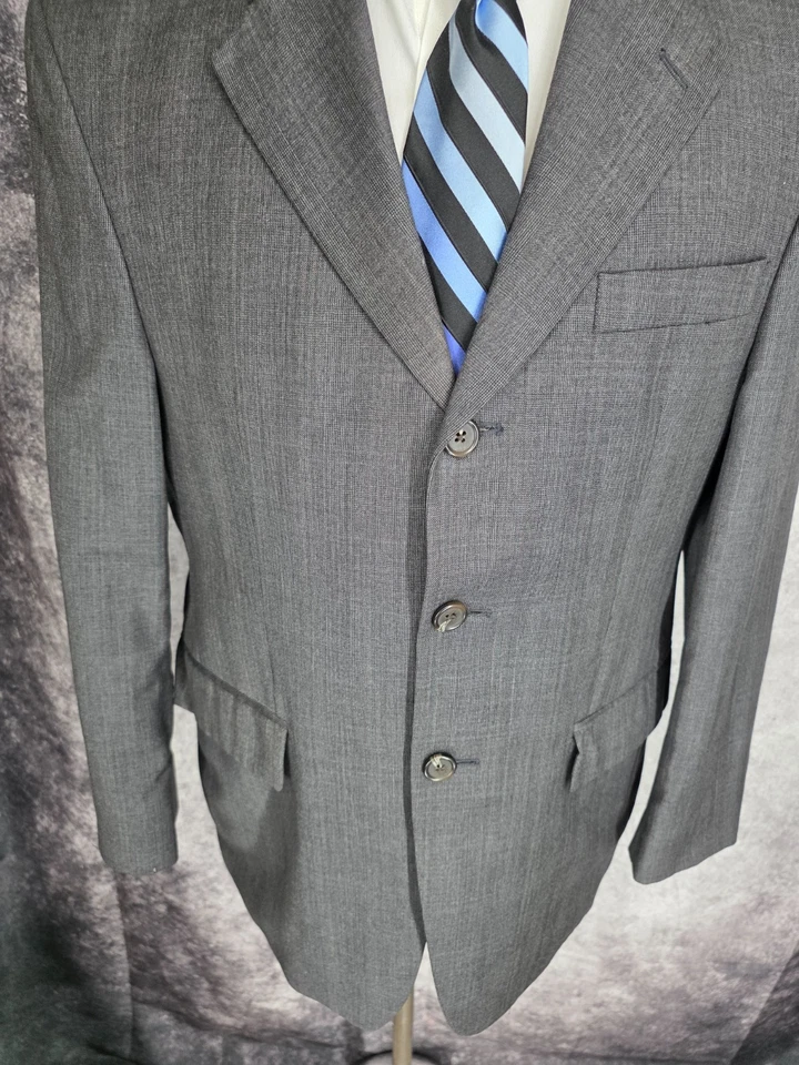 Blazer masculino Chaps Ralph Lauren 38S cinza casaco esportivo jaqueta 3 B mistura de cashmere - Imagem 2 de 4