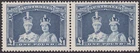 Australia 1937 KGVI Robes £1 Bluish Slate on Chalky Paper Pair Mint SG178 c £150