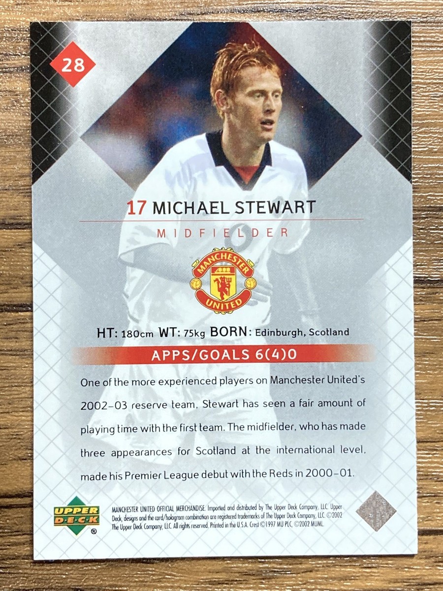 Upper Deck Card 2002 Manchester United No.28 Michael Stewart | eBay