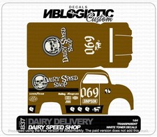 Dairy Delivery Custom Universal Waterslide Decal For Hot Wheels 164 Scale A1