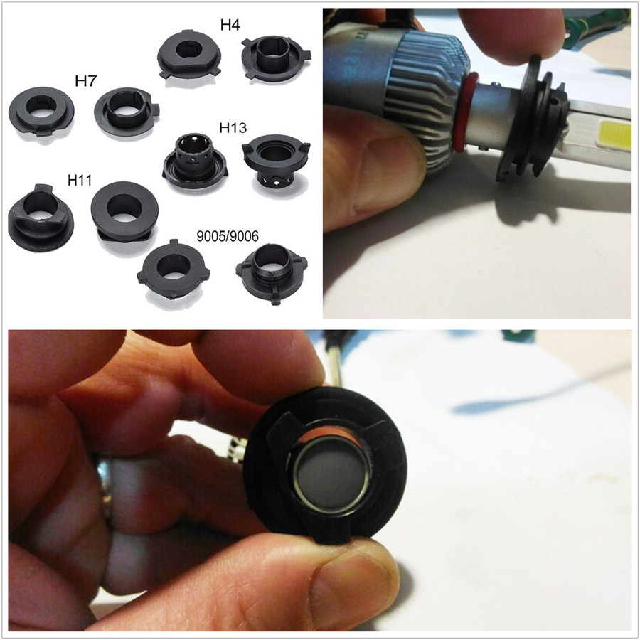 Adaptateur H7 Led 4 PCS Universal Durable Long LifePan Headlight Ampoule Adaptateur Adaptateur Socket H1 / H3 / H4 / H7 / H11 / HB3 Adaptateur Led H (Color
