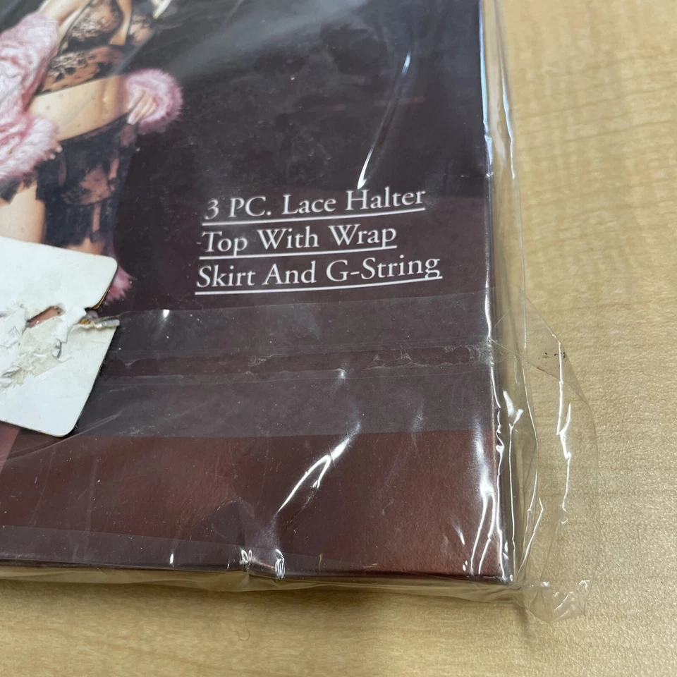 NUEVO Top Halter Leg Avenue de Encaje con Falda Envolvente y Tanga Talla S/M KG JD Foto 4 de 4