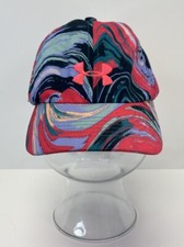 Under Armour Youth Strap Back Hat Colorful Paint Dip Print Runners Cap - EUC