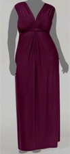 $57 Love Squared Womens Purple Sleeveless V-Neck Stretch Maxi Dress Plus Size 1X