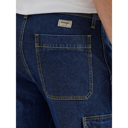 Wrangler Men's Straight Leg Denim Cargo Pants Austen Dark Wash Size 34 X 30 - Picture 5 of 7